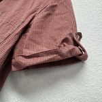 White Stag  Women's M Red Cream Gingham Snap Button Maxi Dress Vintage Photo 6