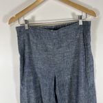 Eileen Fisher Pants Womens S Blue Organic Cotton Hemp Wide Leg Pull On Pockets Photo 1