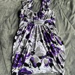 Vintage Y2K Can’t Miss purple and white floral mini dress/top Size M Photo 0