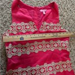Lilly Pulitzer Augusta Anchor Print Jacquard Lace Trim Shift Dress Size 8 Photo 10