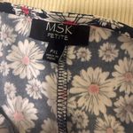 MSK Petite Daisy Floral Swing Dress PXL Navy Ring Neck Keyhole Summer Casual White Size undefined Photo 3