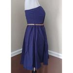YA Los Angeles Navy Blue Strapless Pleated Front Belted Dress by from ModCloth Photo 2
