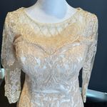 Women’s Tea Length BodyCon Dress Matching Chiffon Jacket Corset Back Size XS Photo 6