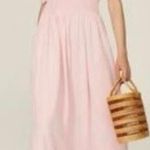 Slate + Willow  smocked top swiss dot pink tiered maxi dress XS wedding Guest Photo 0