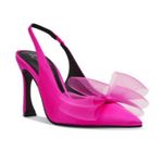 Wild Pair  Pink Slingback Bow Shoe/Pumps(Size 8.5M) Photo 9