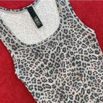 SKIMS  cotton rib tank in snow leopard print size S Photo 3