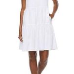 Chetta B  Babydoll White Dress Flutter Sleeve Photo 0