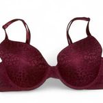 PINK - Victoria's Secret Burgundy Victoria's Secret PINK lace leopard print lace t shirt bra Photo 1
