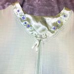 secret treasures Lounger Robe Womens 3XGreen Zip Up Floral Short Sleeve Sleep Photo 2