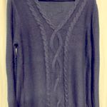 CHAPS  Womens Cable-Knit V-neck Long Sleeve Photo 2