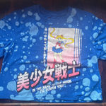 Sailor Moon blue and white cropped cotton tee Photo 1
