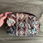 Vera Bradley Brown & Blue Paisley Medium Makeup Toiletries Bag Vintage Photo 4
