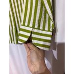 Green & White Striped Button Photo 3