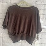 Cleo & Wolf NWT cropped cowgirl core graphic sweatshirt size large Brown Photo 5