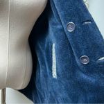 1960s Faux Fur Lined Tweed Winter Coat Medium Blue Photo 7