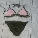 Xhilaration  dark green two piece swimsuit Photo 2