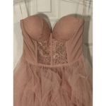 Faeriesty Light Pink Strapless Gown, Bra, Lace Front, Tulle Skirt, XS Photo 1