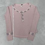 We the Free / Free People Rose Rainbow Thermal Embroidery Henley Top Size S Photo 8