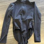 Tiger Friday Black Long 1/4 zip leotard. Size XXS Photo 0
