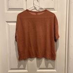 Old Navy Linen Blend Boxy Blouse Womens Small Rusty Pink Short Sleeve Photo 4