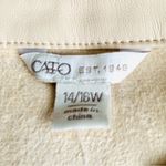 Cato  Cream/Beige Faux Leather Sleeveless Dress. Photo 4