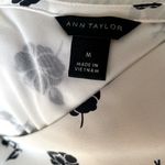 Ann Taylor  Navy and White Floral Long Sleeve Blouse Photo 3
