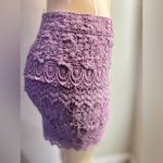 American Eagle  Purple Crochet Mini Skirt Size 0 Photo 9