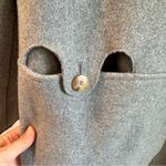 Trademark Almond Collarless Coat Wool Blend Light Grey Size XS Gray Photo 2