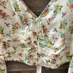 NWT For Love & Lemons Tanya Floral Long Sleeve Crop Top Size Small Photo 6