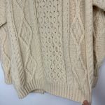 Thomas Keeling Wool Fisherman Sweater Cardigan Sz XL Chunky Hand Knit Photo 15