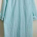 Vintage Chinese Traditional Embroidered House Robe Aqua Blue size M (40) Size M Photo 1
