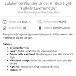 Lululemon  Wunder Under Hi-Rise Tight 28" in Blush Blossom Size 4 Photo 7