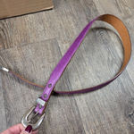 Vintage Handmade Stamped Women's Bright Purple Western Belt Small 28 Photo 0