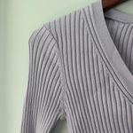 H&M Light Purple Ribbed Knit Cardigan Sz S Photo 7