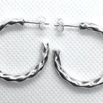 TAXCO Sterling Silver Twisted Rope Post Back Round Hoops 925 Earrings Photo 4