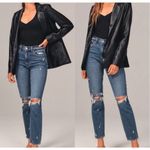 Abercrombie & Fitch NEW  The Mom High Rise Distressed Ankle Jeans Sz 28 Photo 1