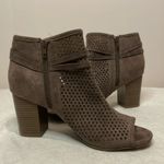 Altar'd State Altar’d State- “Hanover” Neutral Peep Toe Zip Perforated Booties- Size 8.5 Photo 1