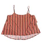 BCBGeneration  Striped Layered Tank Top in Orange/Multi, Size L​​ Photo 0