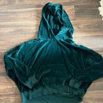 Boys Lie GREEN VELOUR CROPPED HOODIE Photo 1