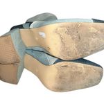 Versona Blue Geometric Ankle Boots with Chunky Heel Photo 4