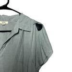 Kori America Olive Green Cold Shoulder Maxi Shirt Dress Button Down Slits Size S Photo 2