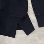 Vince  Tunic Hoodie Sweatshirt Deep V Navy Cotton Medium Coastal Chic Beachy Photo 8