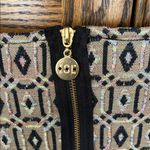 ISLE by Melis Kozan Geometric Pattern Knit Sweater Dress Tan Women’s Size Large Black Photo 2