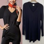 CAbi Black Jersey Knit Gala Tunic Sweatshirt Pullover Mini Dress Size Small Photo 1