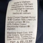 J.Crew Coastal Chic Linen-Blend Button-Front Shell Top Navy Blue Womens Size XXL Photo 11