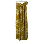 H&M Wide Leg Palazzo Pants Yellow Tropical Print Vacation Resort Wear Sz 14 NWT Photo 1
