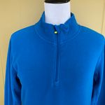 Under Armour women M semi fitted quarter zip fleece pullover longsleeve blue Photo 1