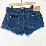 One Teaspoon  Bandits Low Waist Denim Shorts Size 31 Dark Wash Raw Hem Cut Off Photo 1