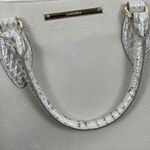 Brahmin Small Lena Satchel Bag Toasted Macaroon Macaroon Marais Leather Photo 9