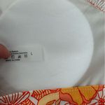 Orange floral ribbed bikini set Size L Photo 4